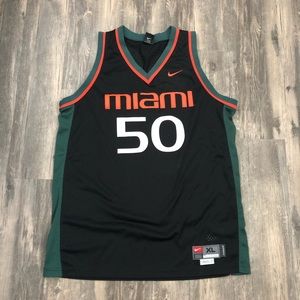 Authentic Miami Hurricanes Basketball Jersey XL